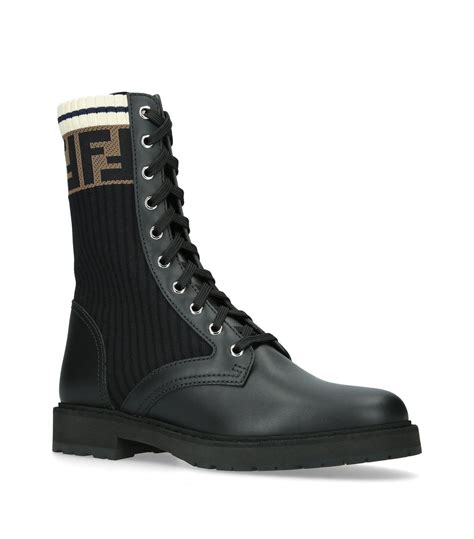 fendi rockoko biker boots|Fendi military boots.